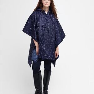 Barbour Parkway Pooch Navy Poncho O/S